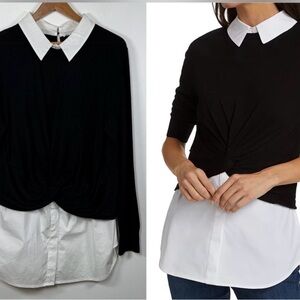 Veronica Beard Phoebe Mixed Media Wool Sweater